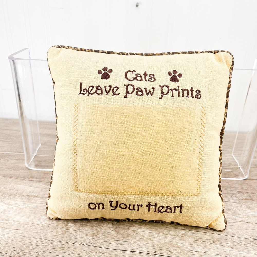 Vintage Memorial Cat Photo Pillow‎ - Handmade Keepsake